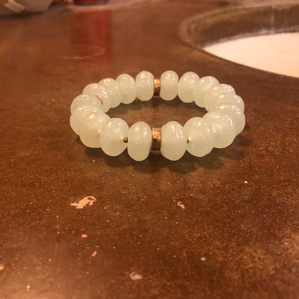Light Blue Bracelet with Gold